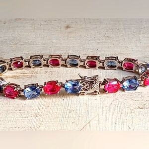 Suzanne Somers Vintage 925 & Gemstone Bracelet